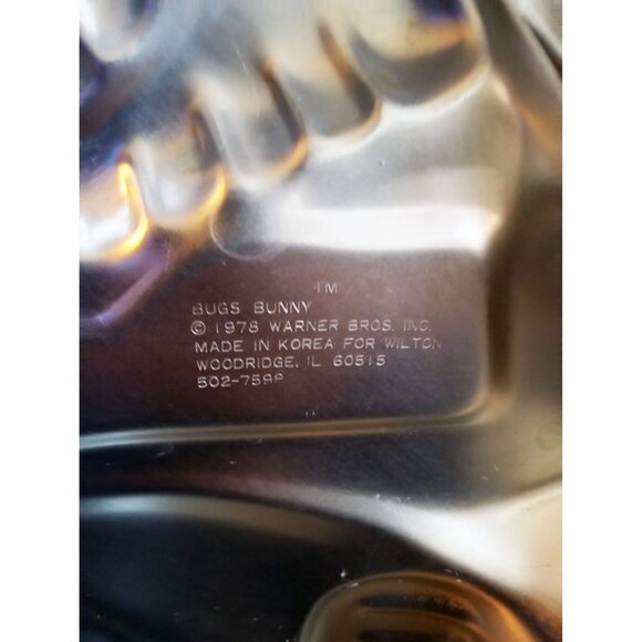 1978 Wilton Bugs Bunny Cake Pan Aluminum Character Vintage 5027598 Bakeware - Picture 13 of 14